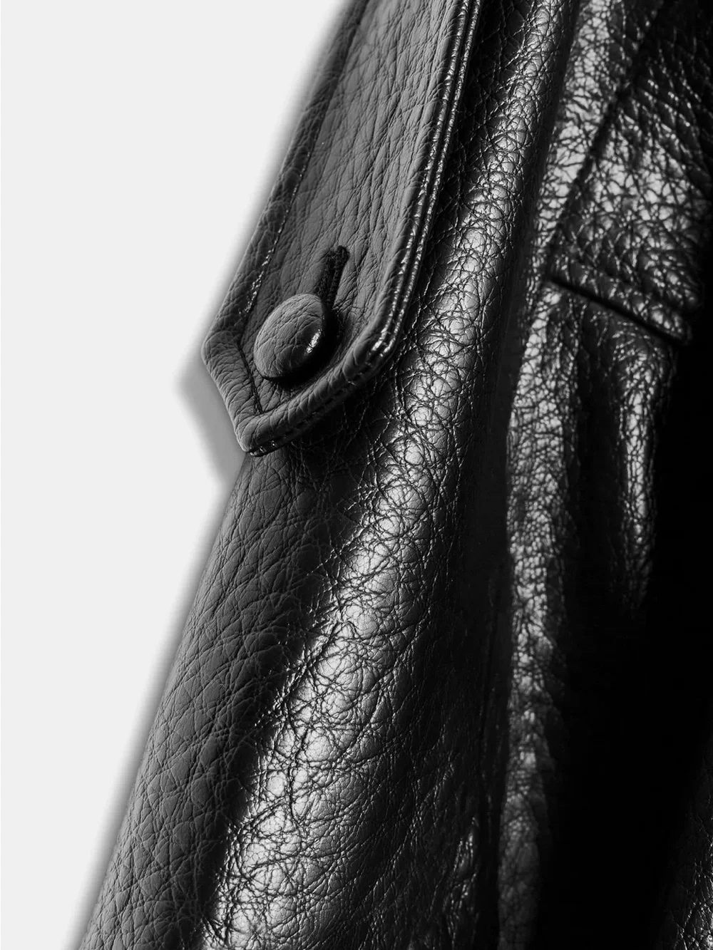 Zara Black Faux Leather Jacket - Picture 3 of 4